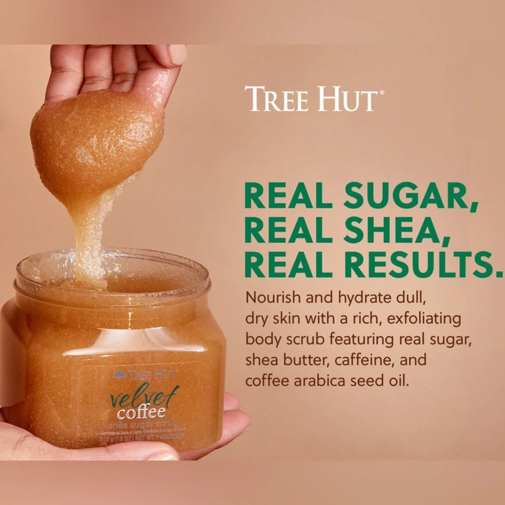 2 Tree Hut Velvet Coffee Shea Sugar Scrubs - Picture 2 of 4